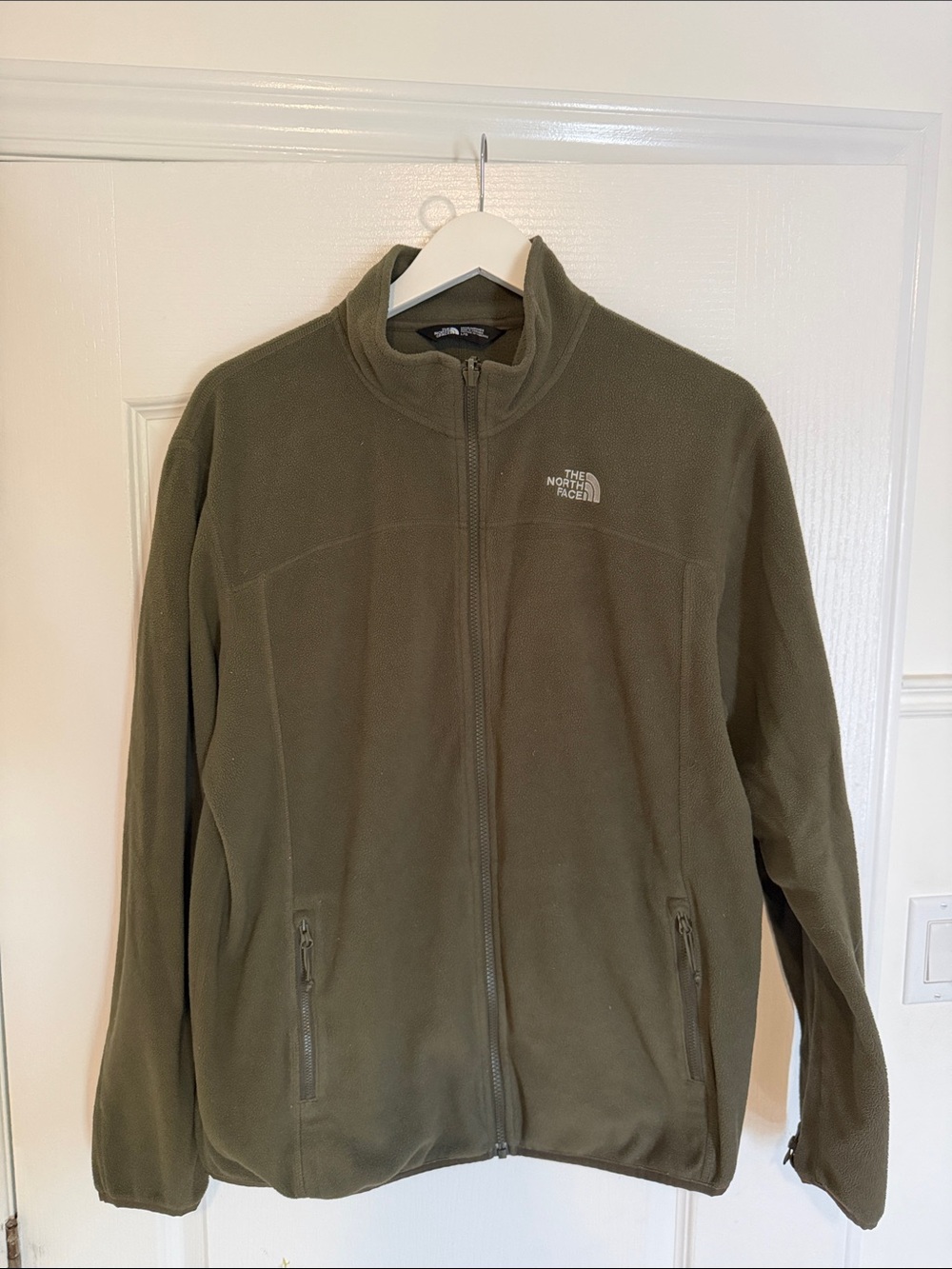 The North Face Olive Green Zip-Up Fleece